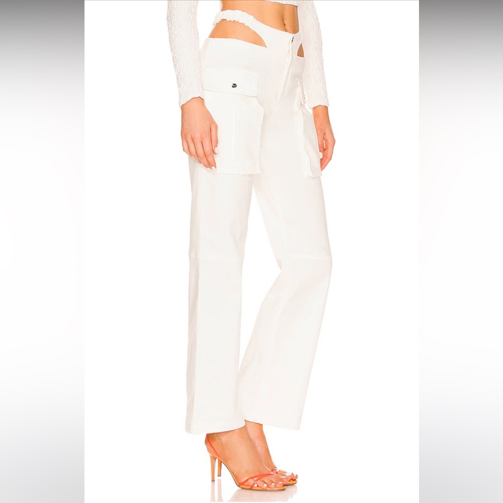Camila Coelho Zenna Cargo Pant in Off White Size Small NWT - Picture 3 of 5